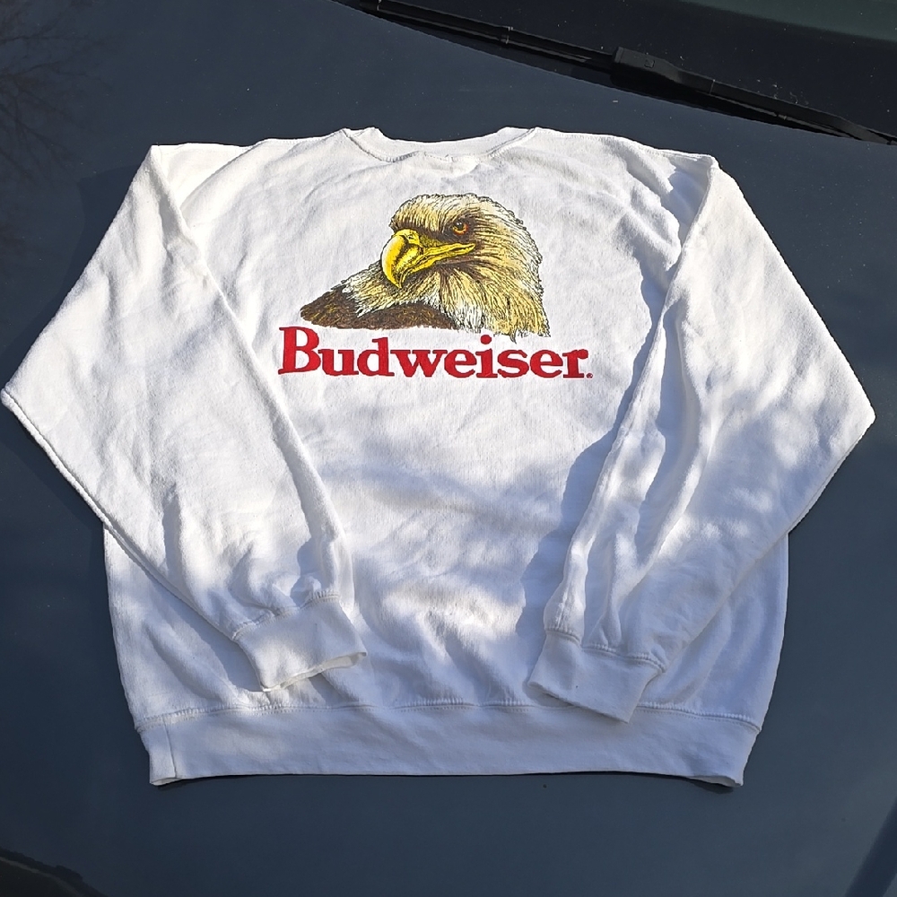 Budweiser White Sweater with Eagle Design